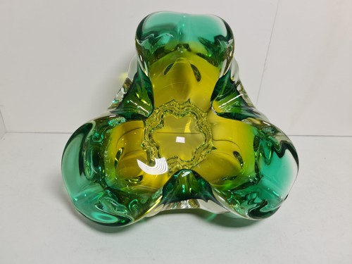Bohemian czech art glasschale - bohemian,