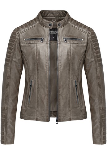 Damen echtleder jacke biker - echtleder,