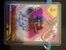 Topps Finest Samuel Eto'o Auto /75 FC Barcelona Autogramm