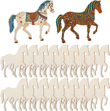 20 Stück Holzpferd Holz