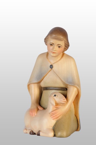 Krippenfigur hirte mit lamm - krippenfigur,