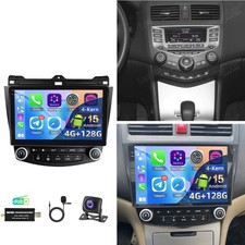 Autoradio DAB+ Für Honda Accord 7 VII 2003-2007 Android 15 Carplay 4G+128GB Kam+