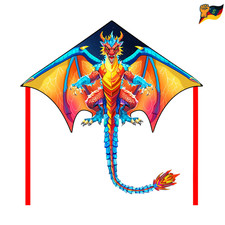 Drachen Kinder Delta 120cm Farbenschlauch HONBO