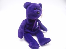 Princess Lady Diana TY Teddy Beanie Baby Bär Plüschtier Stofftier 12cm 1997 PVC