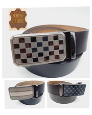 Ledergürtel Herren Gürtel echt Leder Automatik Schnalle Jeans Anzug braun DHL