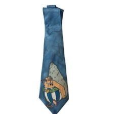 Krawatte Schlips Obelix blau