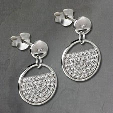 SilberDream Damen Ohrringe Glamour Zirkonia weiß Ohrstecker 925 Silber GSO513W