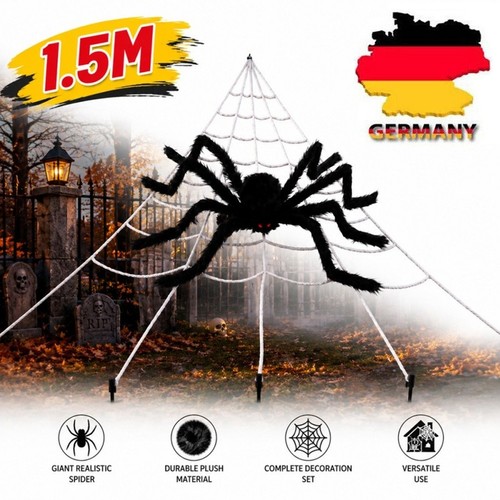 Halloween deko spinnennetz set - halloween,