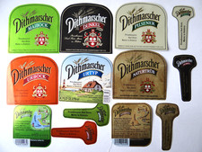 6 Bier-Etiketten - Dithmarscher Brauerei Karl Hintz, Marne, SH, Germany