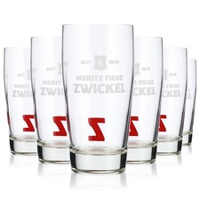 6x Moritz Fiege Bier Glas 0,3l Willibecher Biergläser Becher "Z"  