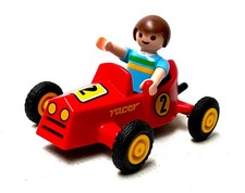 Playmobil Konvolut / Family Fun - 4612 - Kind / Junge mit Gokart / Kettcar