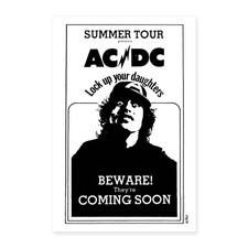 AC/DC The Sounds Summer Concert Tour Coming Soon Poster 60x90 cm, One size, Weiß