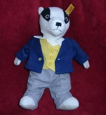 Steiff Dachs Bill Badger Rupert and Friends Knopf Fahne 017049 TOP