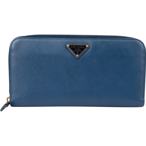 Prada blue saffiano leather - blue,
