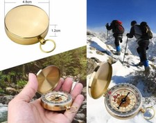 Outdoor Messing Taschen Kompass Wandern Camping Schlüsselbund Wasserdicht Uhr