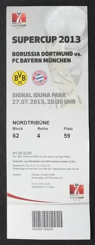 Ticket supercup 2013 - ticket,