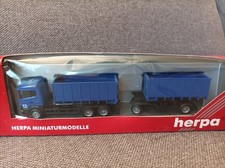 Herpa H0 1:87 in OVP - 189866 Scania 124 HL Abrollmulden-Hängerzug "Hochtief"