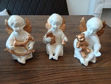 ✨️Eduscho 3 Porzellanengel handbemalt ✨️ sehr guter Zustand ✨️