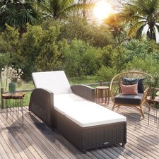 Sonnenliege mit Auflage PE-Rattan Liege Gartenliege mehrere Auswahl vidaXL