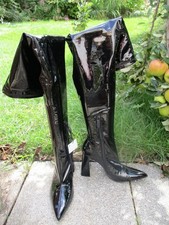 Lackleder-Wetlook Zara Thigh high Overknees Stiefel Gr.39