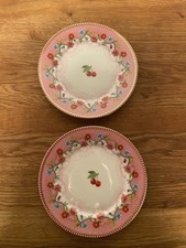 2 x Kleine Teller Pip Studio Porzellan Rosa Kirschen