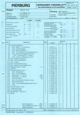 Datenblatt Einstelldaten
