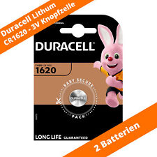 2 x CR1620 Duracell Lithium Knopfzelle DL1620 75mAh 3V Batterie Coin Auto