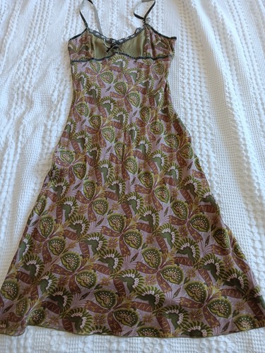 Seidenkleid imitz lila - 38,