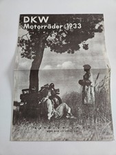 DKW Programm 1933 OLDTIMER MOTORRAD Broschüre Prospekte