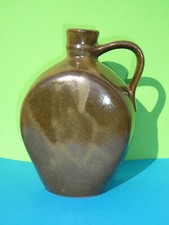 Expertic Vase Keramik DDR Einbrennlackierung Hirtenflasche Henkel und Etikett