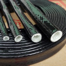 Schwarz Hitzeschutzschlauch Glasfaser Schlauch Feuerfeste Kabelschutz 4mm~100mm