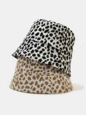 Hut Fischer Winter Getupft Tesa Breitband Schwarz Beige Brown Bucket c110