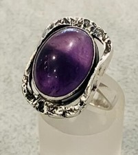 835/- Silber Damen Ring, Amethyst, guter Zustand