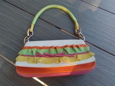 ESCADA Damen Hand-/Umhängetasche Multicolor Leder Vintage B 24 cm/H 14/T 5