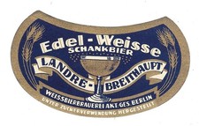 Bieretikett Landre-Breithaupt Brauerei Berlin VK