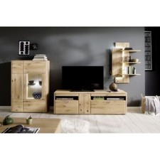 Wohnwand massiv Eiche