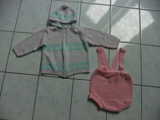 DDR Original Retro Baby Kleidung Gr. 82 rosa gestrickt Set Hose Jacke