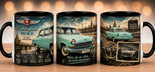 Gaz volga tasse schwarz - tasse,