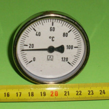 Afriso Bimetall-Zeigerthermometer  Ø 63mm, 0 - 120°C  Fühlerlänge 40 mm