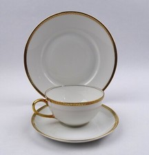 Selten Art Deco Rosenthal Balmoral Teegedeck 3teilig Golddekor Mäanderband 1930