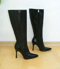 spitze FRANCA CARRARO MONIQUE Luxus High-Heel Stiefel Gr. 37 Echtleder