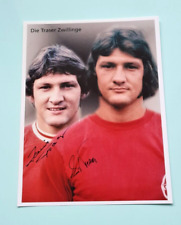 Traser Zwillinge Heinz & Ernst Offenbacher Kickers Foto 20x27 original Autogramm