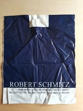 alte Plastiktüte Einkaufstüte "Robert Schmitz" Berufskleidung Düsseldorf Sammler