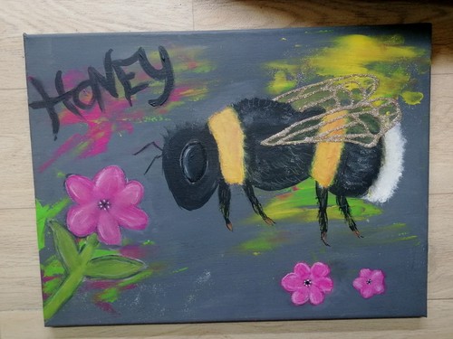 Hummel biene mit blumen - mit,