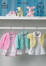 King Cole DK Und 4ply Strickmuster Für Cardigans 2980