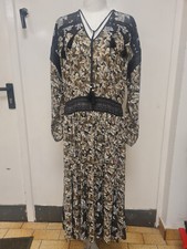 Diane Freis Original Vintage 80er Designer Georgette Midikleid M