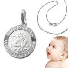 Taufkette Gott schütze Dich Engel Gottes Segen auf all deinen Wegen Weißgold 585
