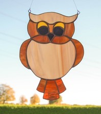 Tiffany Glasfensterbild  EULE