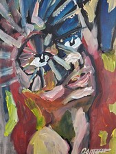 Ölbild Frau  Abstrakt Gemälde Modern Art Alexander Diener Bunt  Unikat Wandbild 