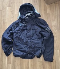 CAMP DAVID Herren Jacke Kapuze Winterjacke Blau Weiß  Gr.  XL TOP